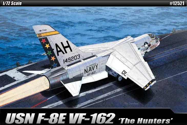 1/72 Academy USN F-8E Crusader VF-162 "The Hunters" 12521