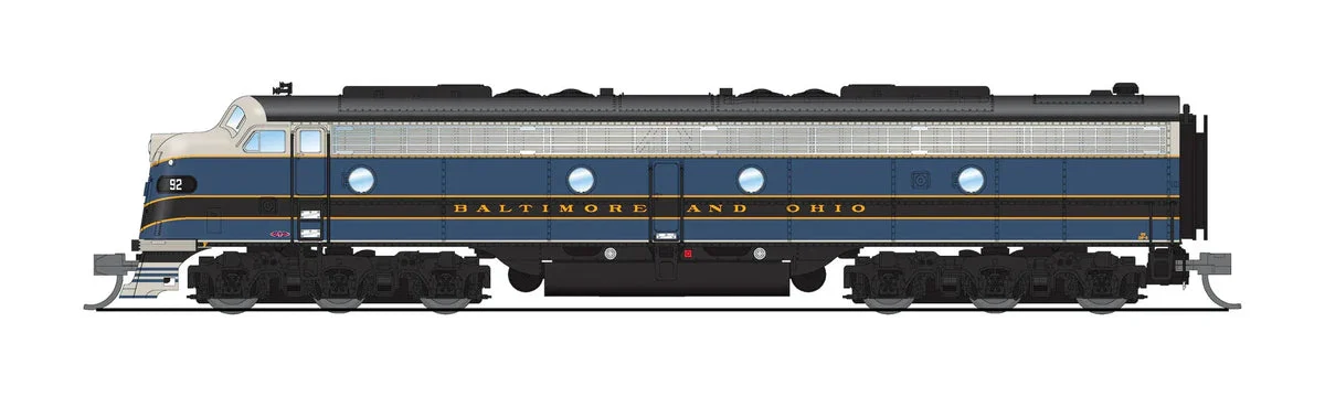N Broadway Ltd EMD E8 A/B B&O 92 / 52X As-Delivered, A-Unit Paragon4 Sound/DC/DCC, Unpowered B-Unit 8813