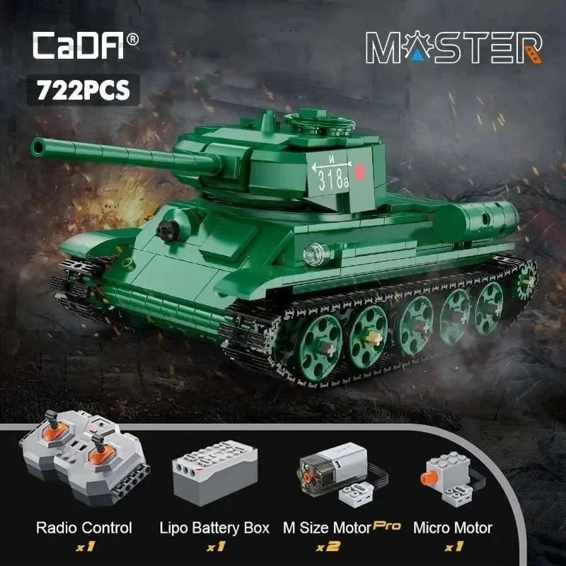 CaDFI T34 Medlum Tank 722pcs C61072 - Cadfi Master Models