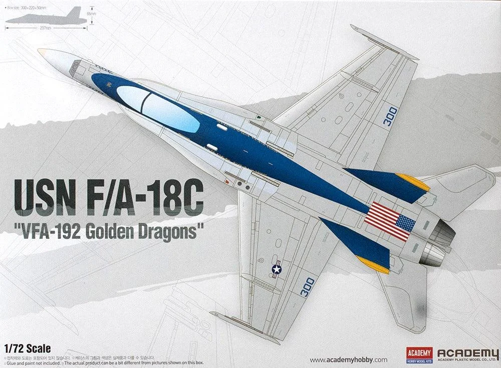 1/72 Academy USN F/A-18C "VFA-192 Golden Dragons" 12564
