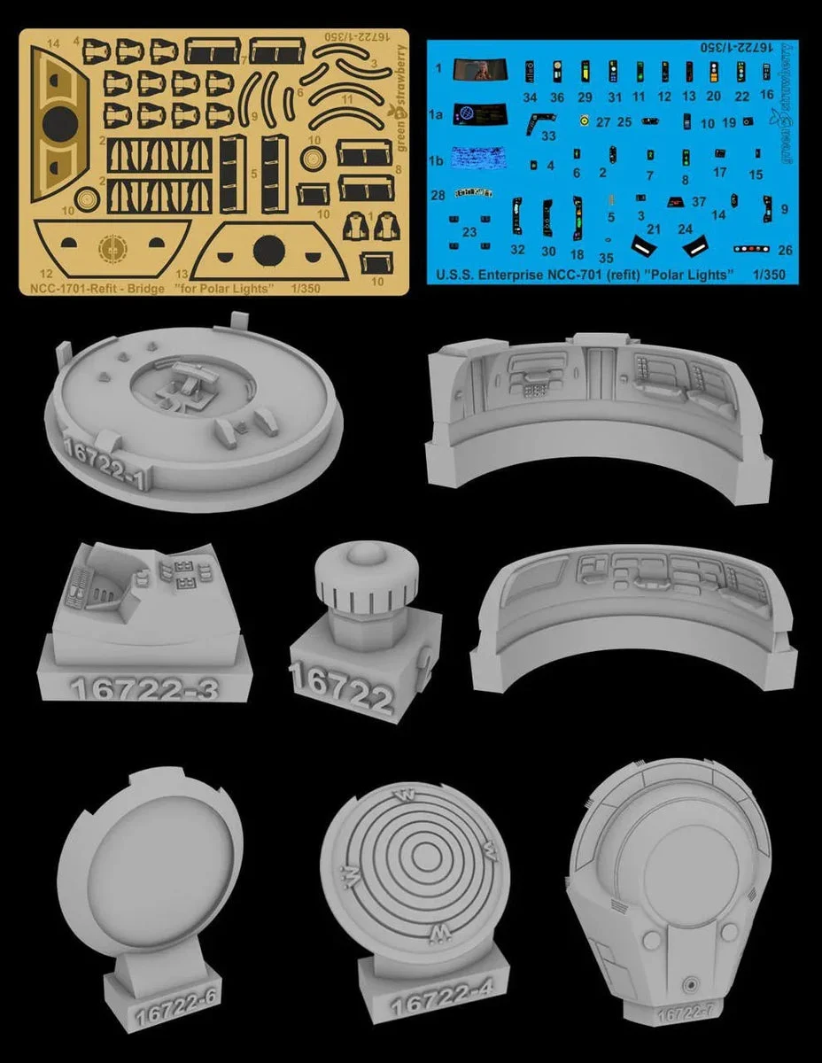1/350 Green Strawberry NCC-1701-Refit - Bridge Upgrade Set 16722