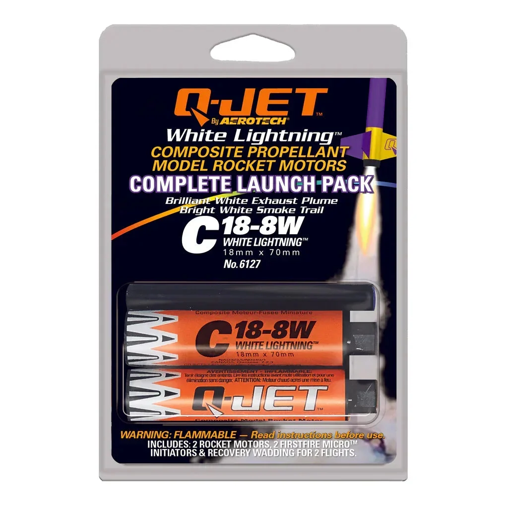 Quest Q-Jet C18-8W White Lightning Complete 2-Motor Launch Pack - Q6127