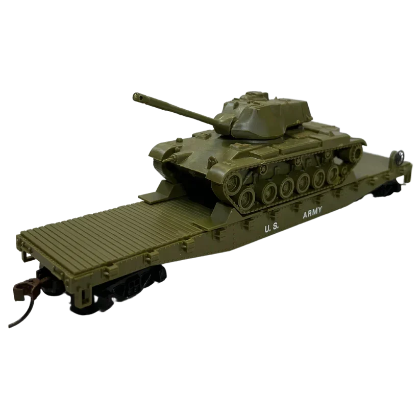 HO Rock Island US Army Flat w M60 Tank 32160 - Rock Island Hobby