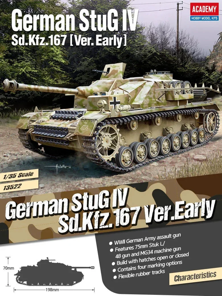 1/35 Academy German Stug IV Sd.Kfz.167 [Ver.Early] 13522 - Academy Models