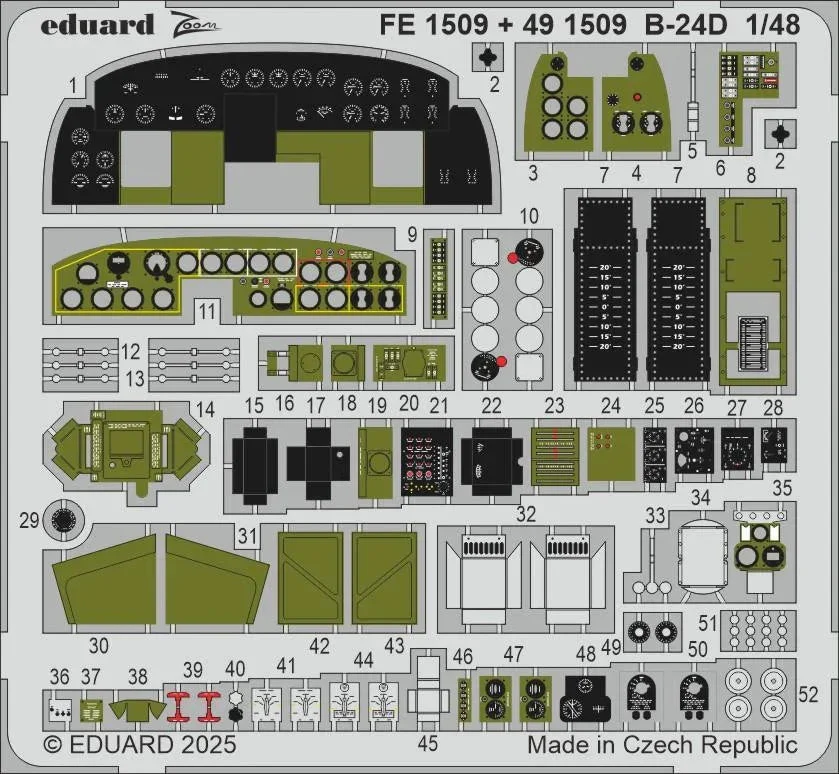 1/48 Eduard B-24D Zoom set for HOBBY BOSS kit FE1509