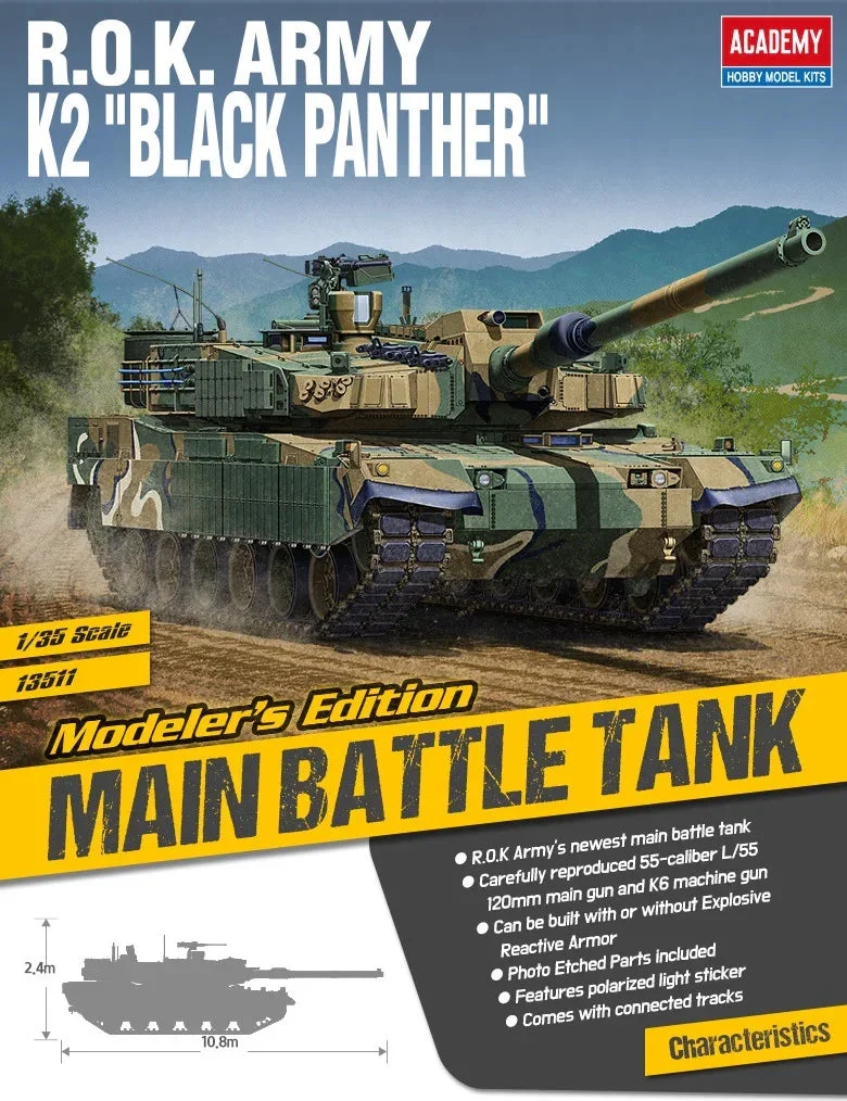 1/35 Academy R.O.K. Army K2 "Black Panther" 13511 - Academy Models