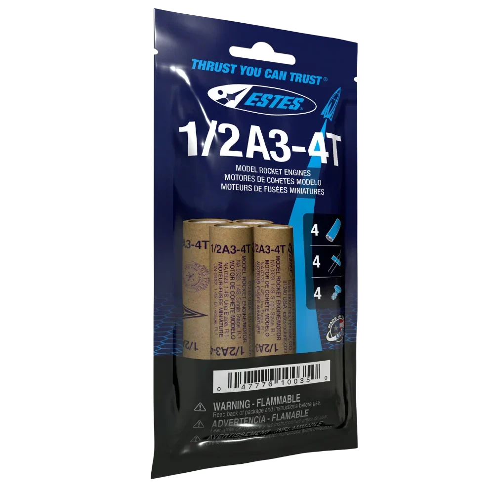 Estes Rocket 1/2A3-4T Engines 10035