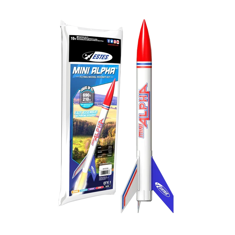 Estes Rockets Mini Alpha Flying Model Rocket Kit 002098