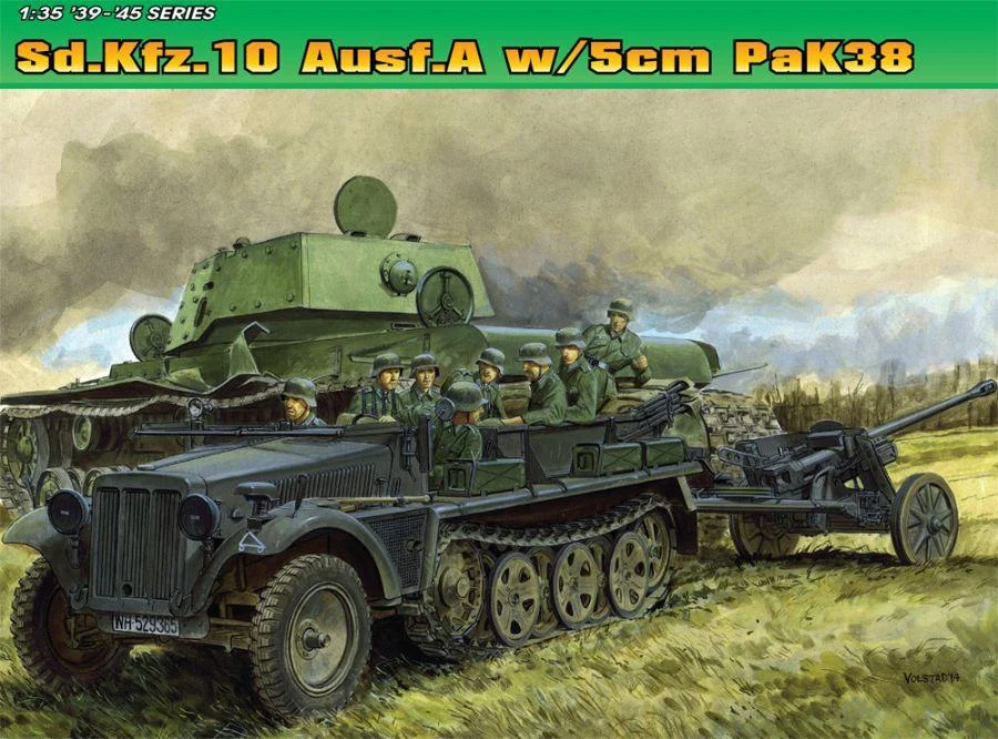 1/35 Dragon Model Sd.Kfz. 10 Ausf. A w/5cm PaK 38 6732 - Dragon Models
