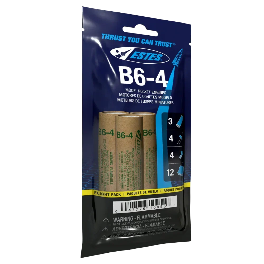 Estes Rockets B6-4 Engine Flight Pack 010055