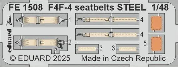 1/48 Eduard F4F-4 seatbelts STEEL Zoom set for ACADEMY kit FE1508