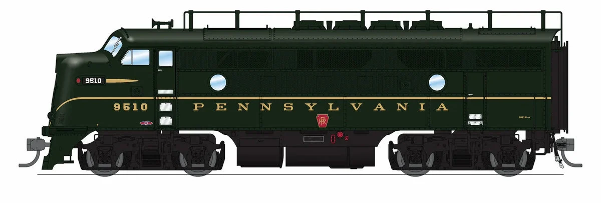 HO Broadway Ltd EMD F3 A/B PRR 9510A/9510B DGLE Single Stripe A-Unit Paragon4 Sound/DC/DCC Unpowered B 9672
