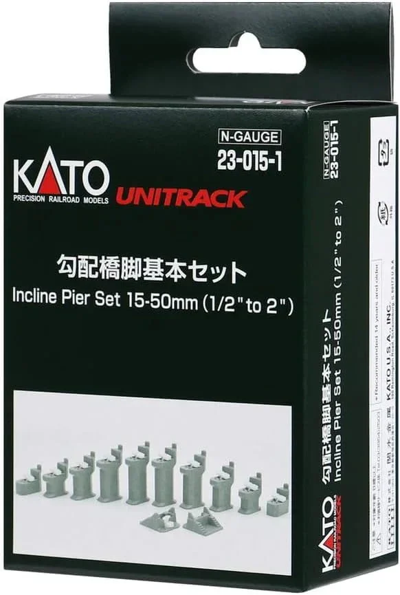 N Kato 15-50mm Incline Pier Set 23-015-1
