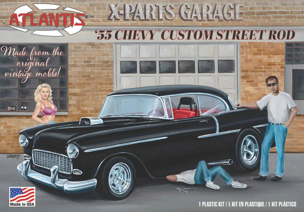 1/25 Atlantis Model 1955 Chevy Custom Street Rod 1276 - Atlantis Models