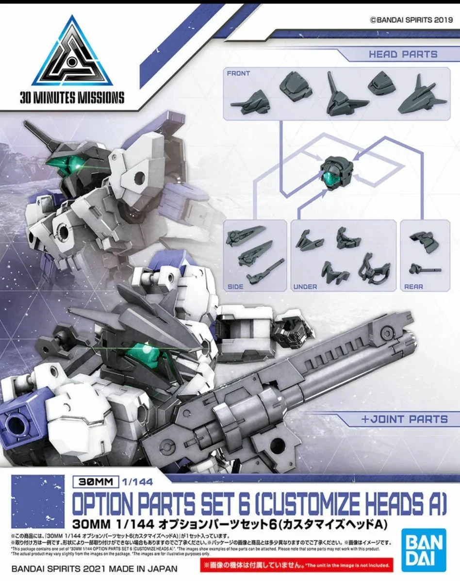 1/144 Bandai 30MM Option Parts Set 6 (Customize Heads A) 2584082 - Bandai Namco
