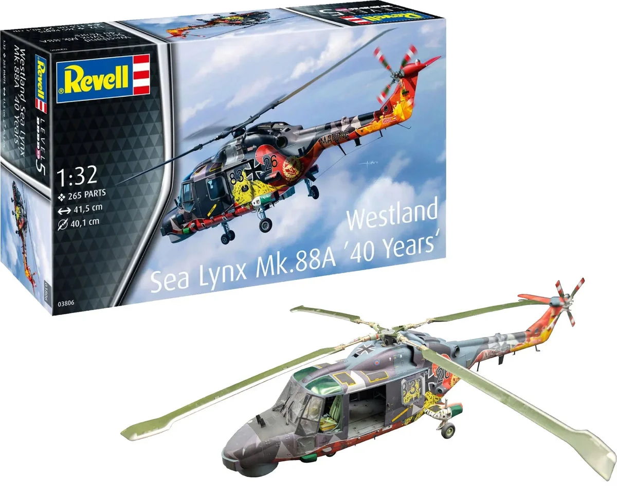 1/32 Revell Germany Westland Sea Lynx Mk.88A (40 Years Special Edition) 03806 - Revell-Germany