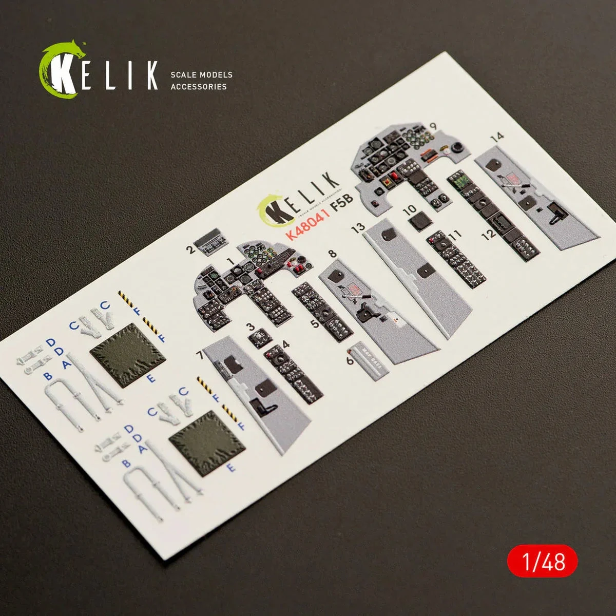 1/48 Kelik F-5B Freedom Fighter Interior 3D Decals for Kinetic Kit K48041