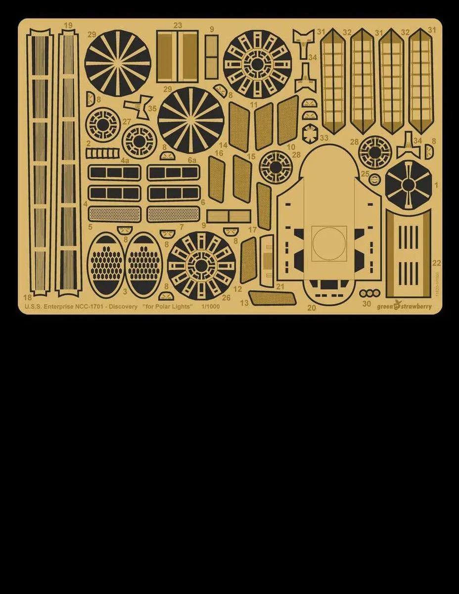 1/1000 Green Strawberry USS Enterprise NCC-1701 - Discovery Upgrade Set 10920