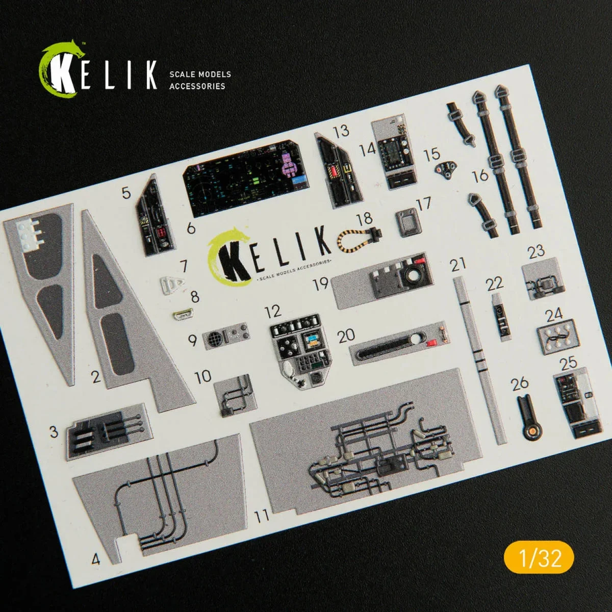 1/32 Kelik F-35C - Interior 3D Decal for Trumpeter kit K32009
