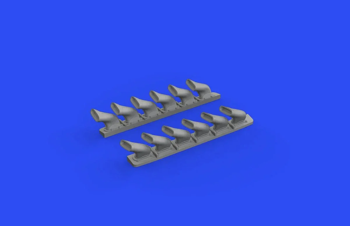 1/48 Eduard Spitfire Mk V Six-Stacks Exhaust Fishtail for EDU (Resin) 648669