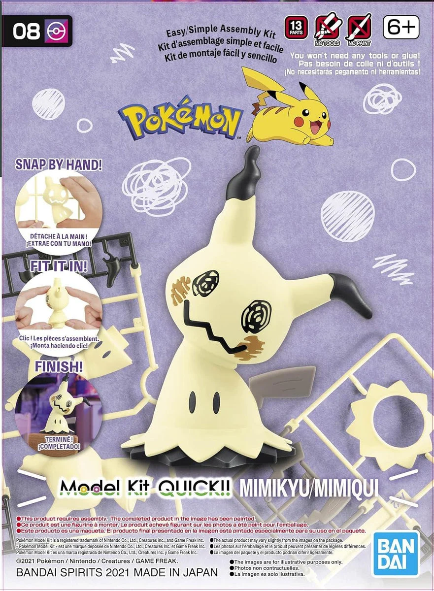 Bandai Pokémon Model Kit Quick!! 08 Mimikyu 2588388 - Bandai Namco