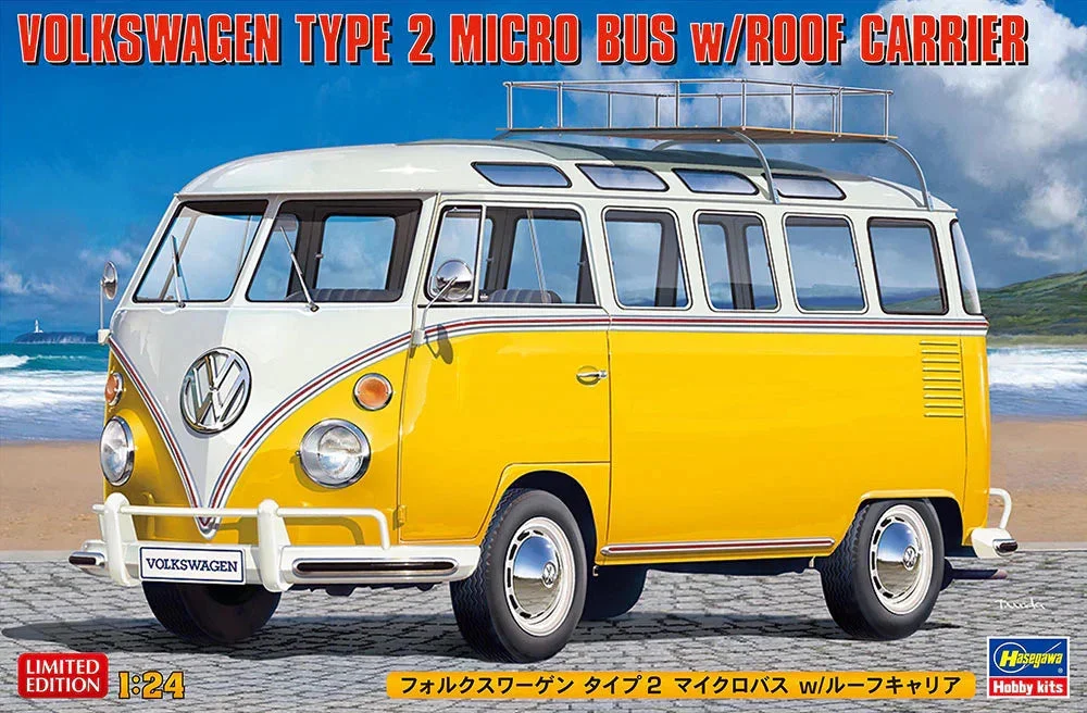 1/24 Hasegawa Volkswagen Type 2 Micro Bus w/Roof Carrier 20689