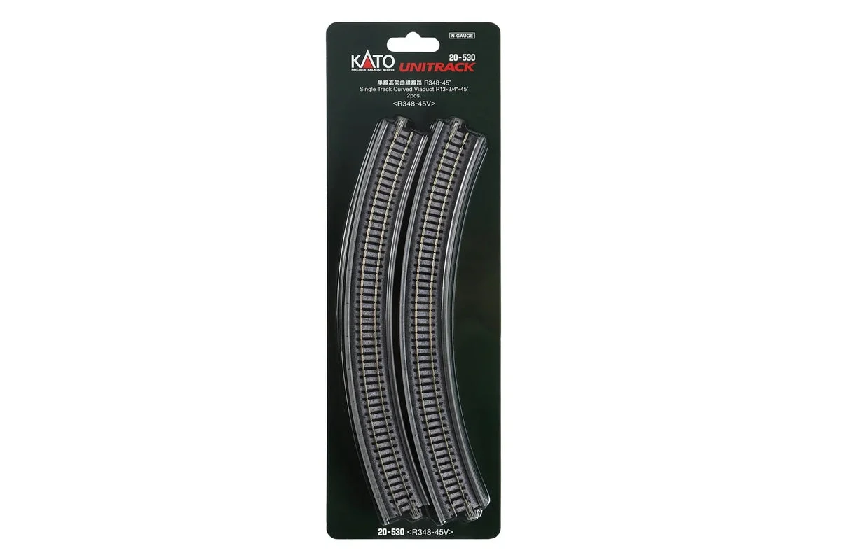 N Kato Single Viaduct Curve R348-45D 20-530