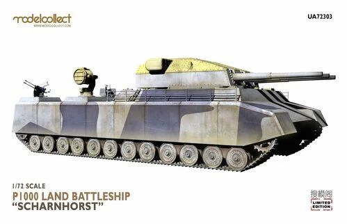 1/72 ModelCollect German WWII P1000 Land Battleship "Scharnhorst" 72303 - Model Collect