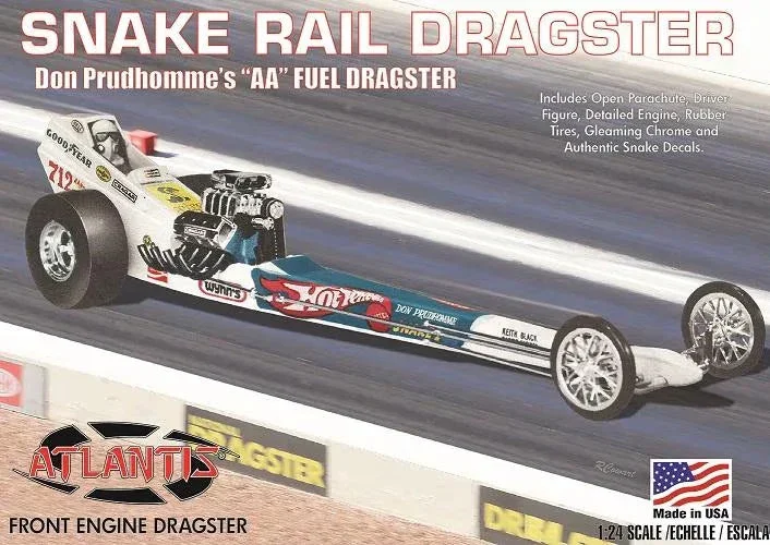 1/24 Atlantis Models Don the Snake Prudhomme's "AA" Fuel Front Engine Rail Dragster 5694