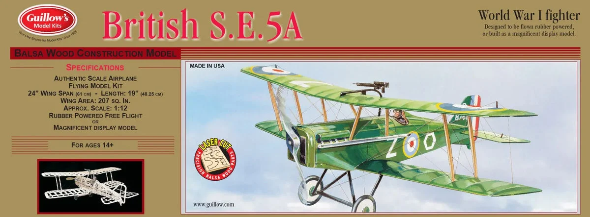 Guillows Kits British S.E.5A 202 - Guillows Kits & Gliders