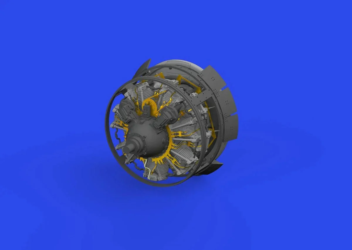 1/48 Eduard F4F-3 engine late PRINT for EDUARD 648826