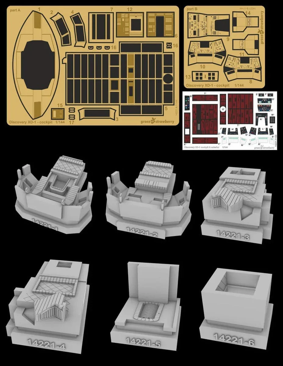 1/144 Green Strawberry Discovery XD-1 Cockpit Upgrade Set 14221