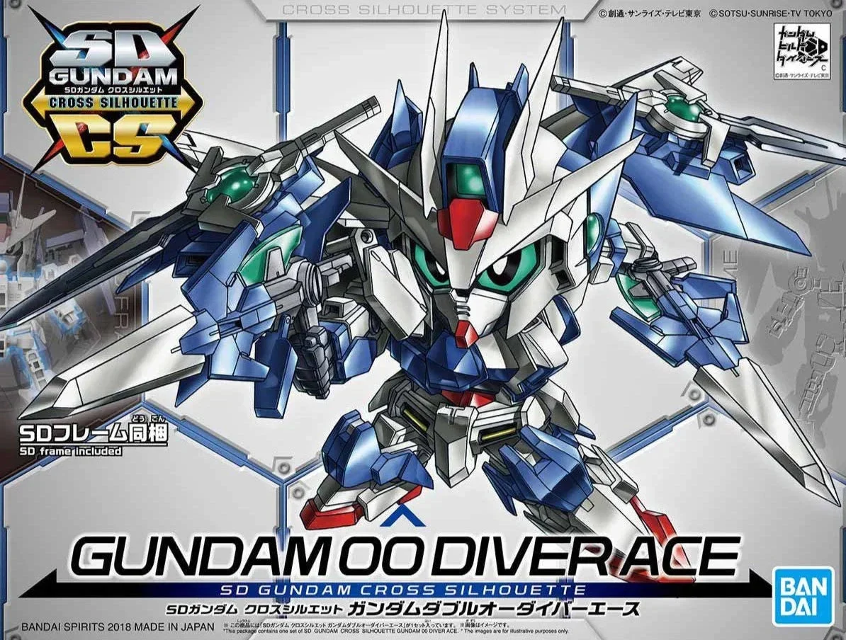 Bandai SD Gundam Cross Silhouette Gundam 00 Diver Ace 2438714 - Bandai Namco