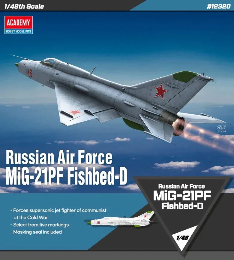 1/48 Academy Mikoyan-Gurevich MiG-21PF Fishbed-D 12320