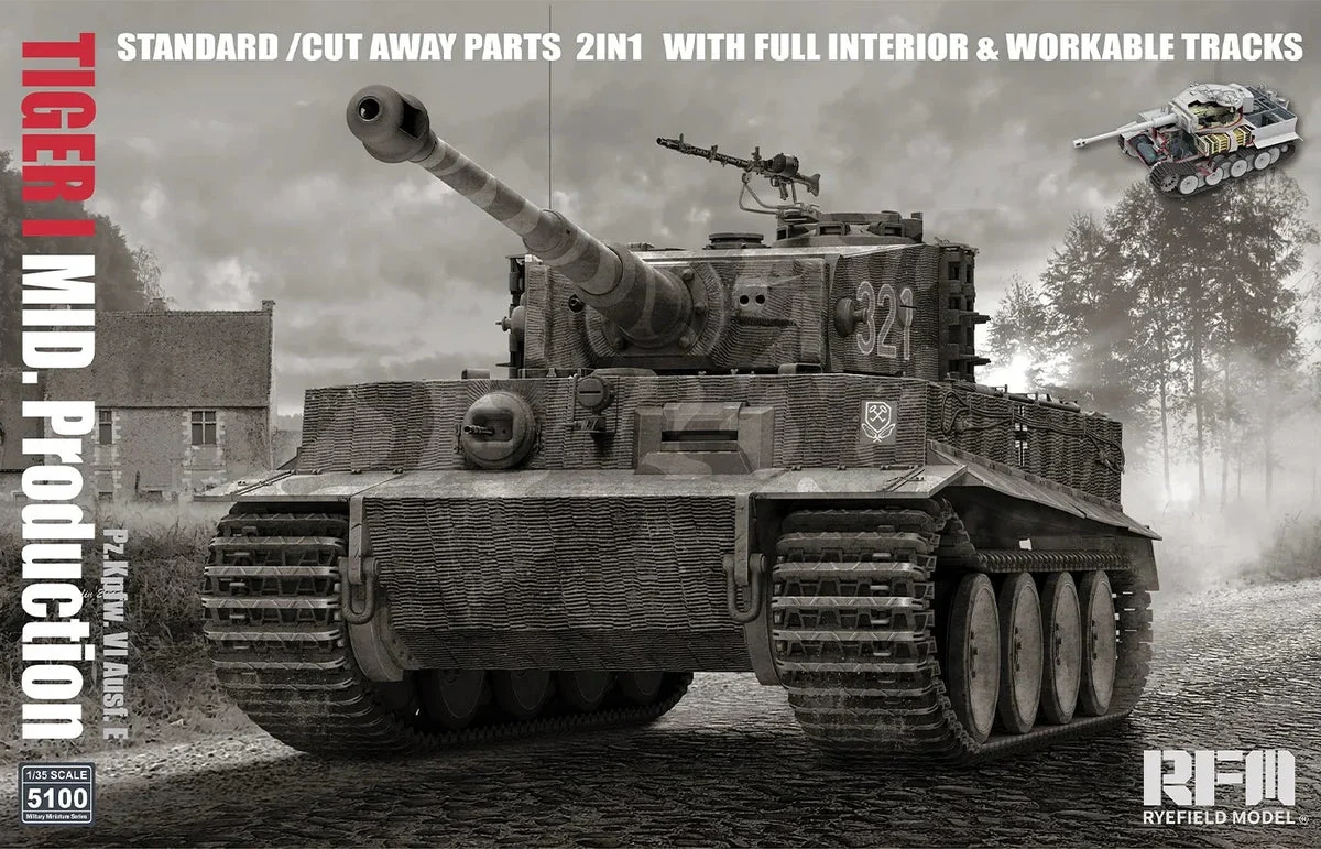 1/35 Ryefield Models Pz.Kpfw. VI Ausf. E Tiger I Mid. Production 5100