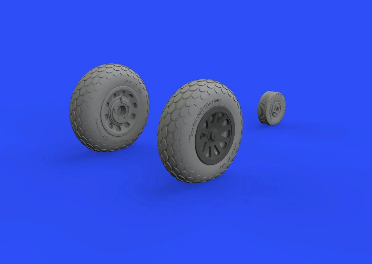 1/48 Eduard P-51D Wheels w/Oval Tread for EDU (Resin) 648503