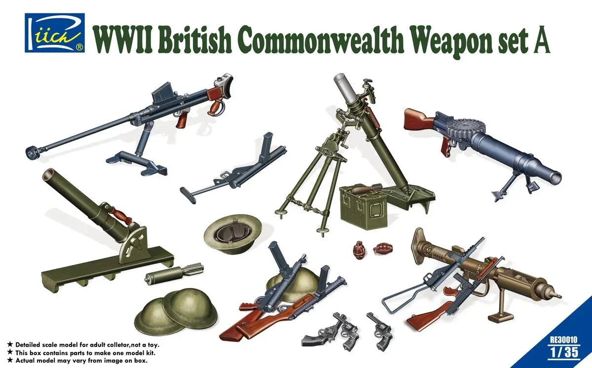 1/35 Riich WW2 British & Commonwealth Weapon Set A 30010 - Riich Models