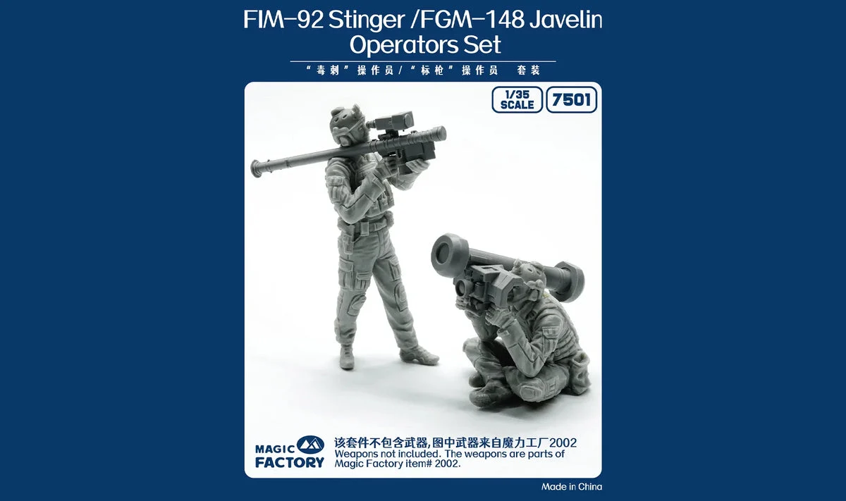 1/35 Magic Factory FIM-92 Stinger/FGM-148 Javelin Operators Set 7501
