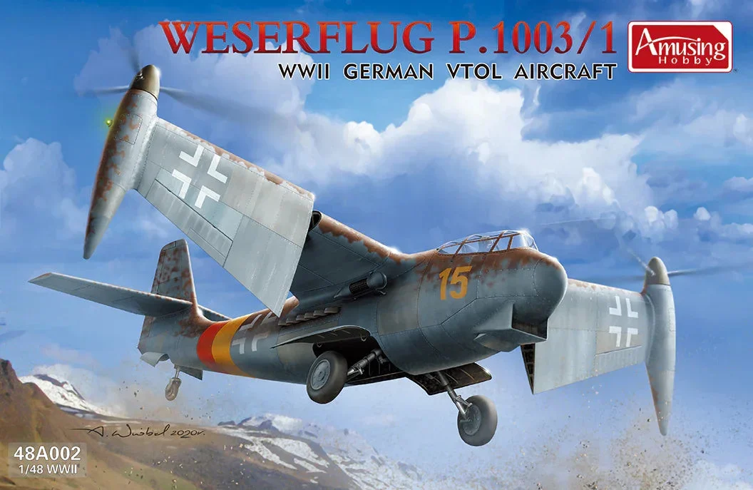 1/48 Amusing Hobby Weserflug P.1003/1 WWII German VTOL Aircraft 48A002