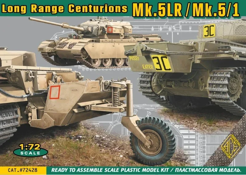 1/72 ACE Model Long Range Centurion Mk.3/5 (w/External Fuel Tanks) 72428 - ACE Models