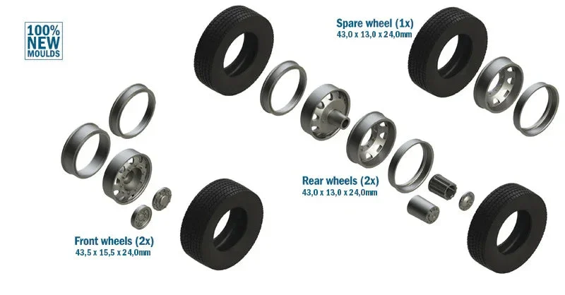 1/24 Italeri European Tractors Tyres and Rims 3909