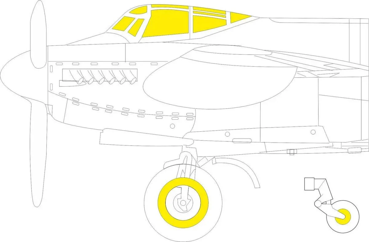 1/48 Eduard Paint Mask for TAMIYA Mosquito B Mk.IV TFace EX913
