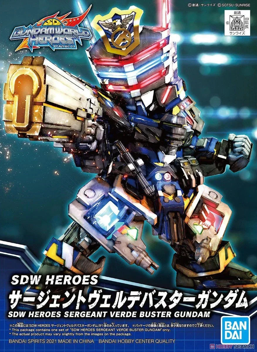 Bandai SDW Heroes Sergeant Verde Buster Gundam 2552542 - Bandai Namco