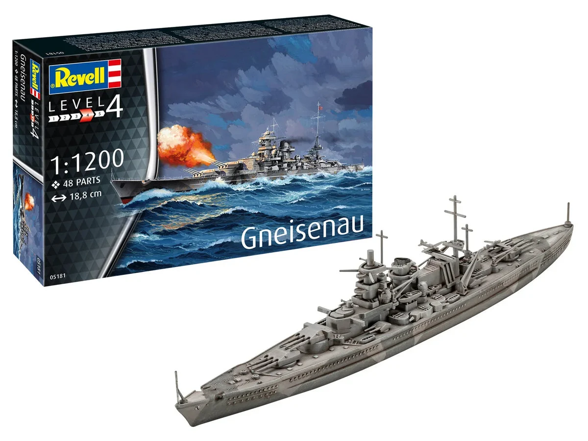 1/1200 Revell Germany Battleship Gneisenau 05181 - Revell-Germany