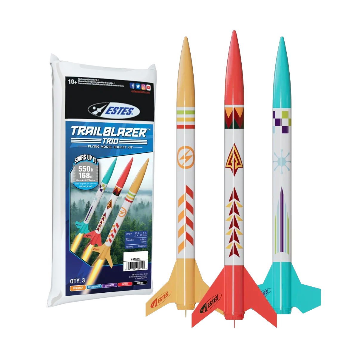 Estes Rocket Trailblazer Trio 0654 - Estes Rockets