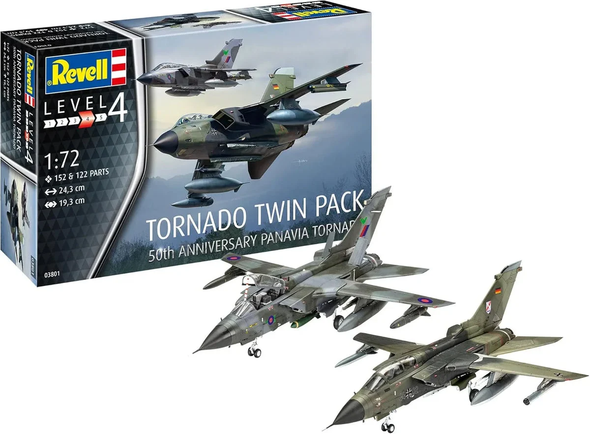 1/72 Revell Germany Tornado Twin Pack 50th Anniversary Panavia Tornado 03801 - Revell-Germany
