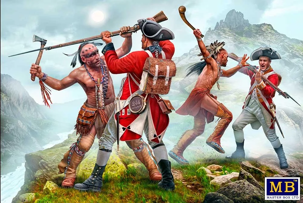 1/35 Master Box Indian Wars Series: XVIII Century Kit No. 7 The Mohicans Mortal Combat 35236 - Master Box LTD