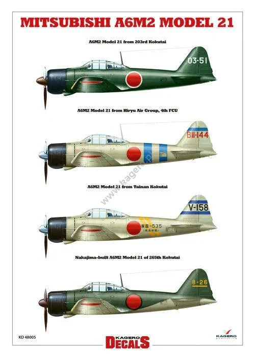 Kagero Publishing Mitsubishi A6M2 Model 21 Book 48005