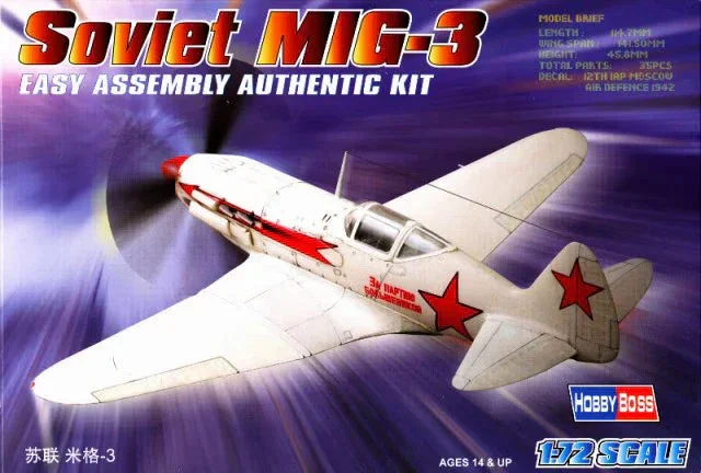 1/72 Hobby Boss Soviet Mig-3 Easy Assembly Authentic Kit 80229