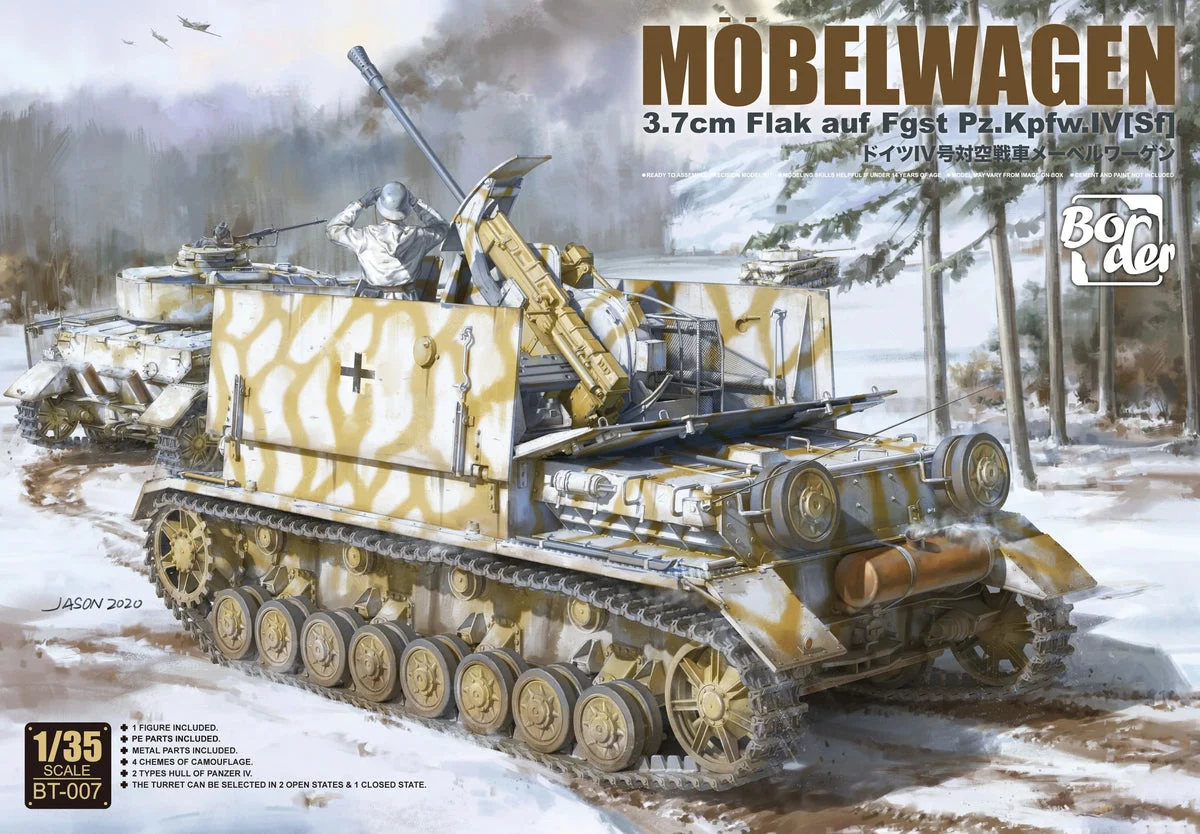 1/35 Border Model Möbelwagen 3.7cm Flak Auf Fgst. Pz.Kpfw. IV (Sf) BT007